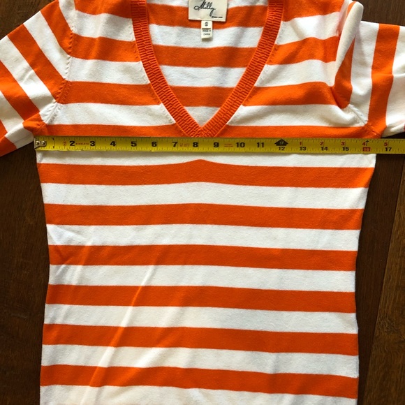 Milly small orange and white striped sweater - Picture 10 of 11